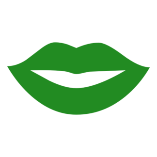 Kiss Lips Decal (Green)